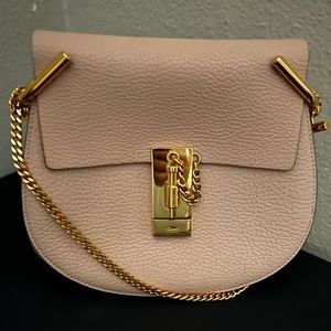 Chloe Drew shoulder bag in small grain pink lambskin - excellent condition